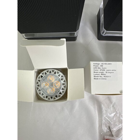 Set of Two Rosykite Dusk To Dawn Outdoor Wall Lights Model ROSY11-2700K - Picture 2 of 12